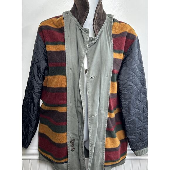 Vtg Woolrich Womens S Saddle Barn Chore Jacket Blanket Lined Canvas Coat Gray - Picture 6 of 12